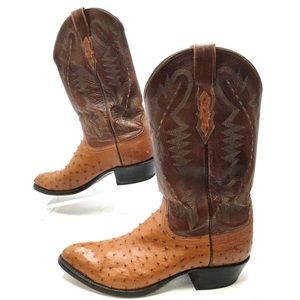 Lucchese Full Quill Ostrich Boots 9.5 D